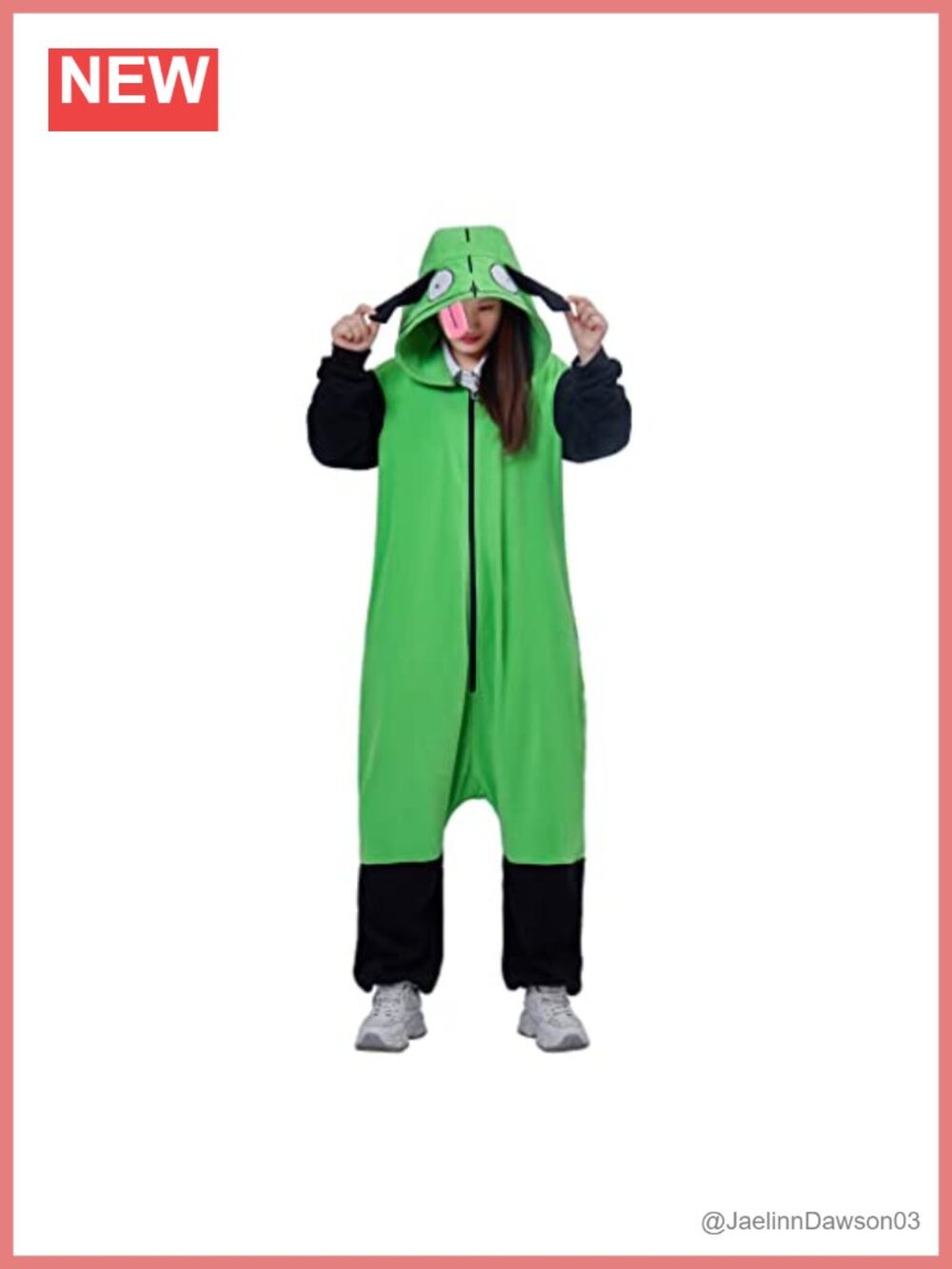 LoliMiss Gir Invader Zim Hoodie One Piece Pajama Flannel Adult Halloween